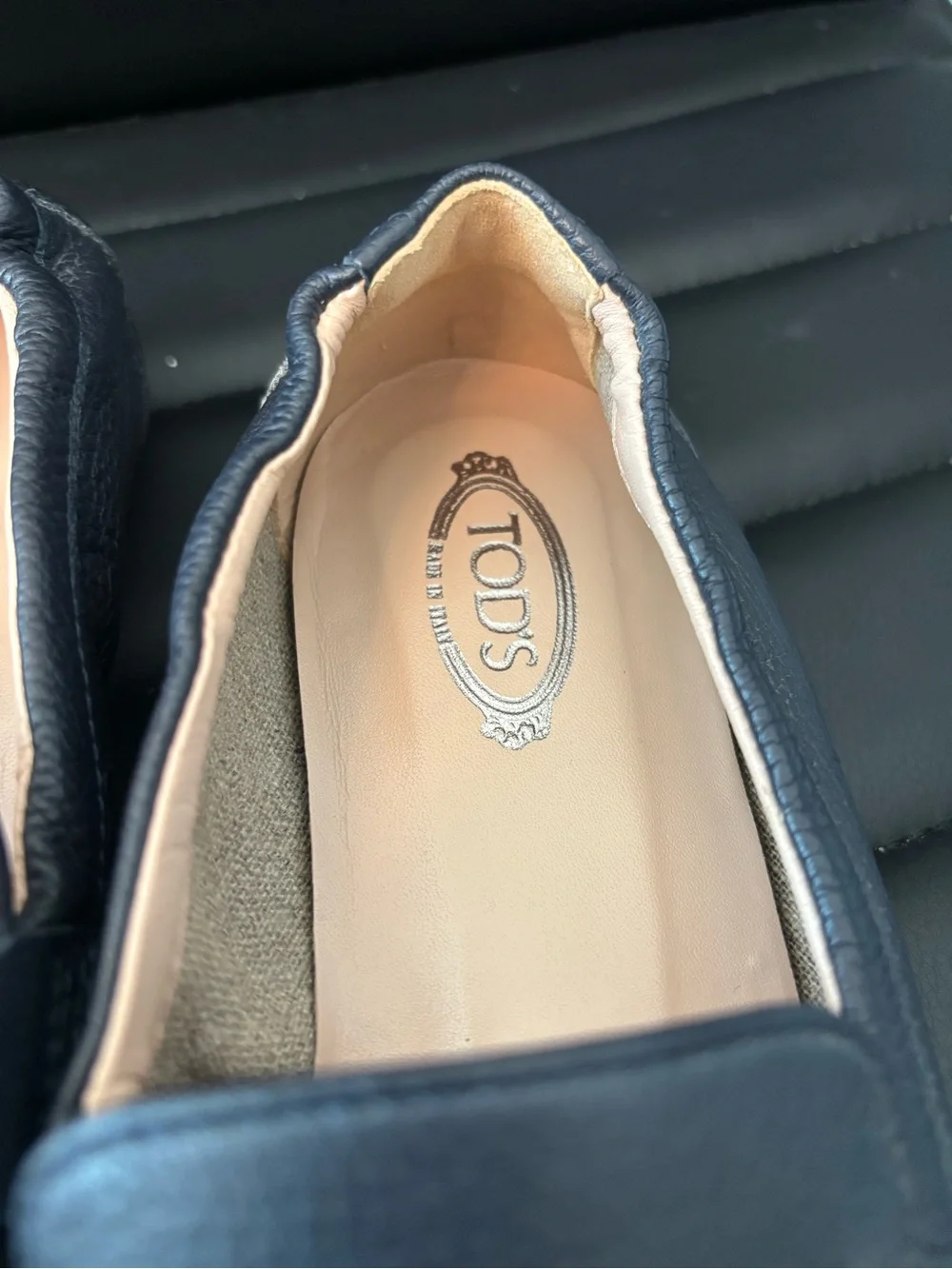 Tod's Navy Leather Bit Loafers